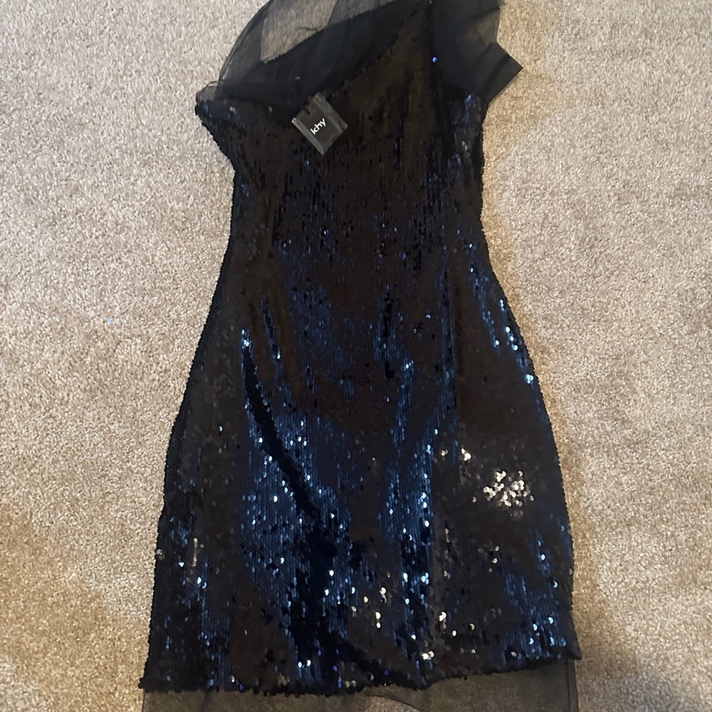 KHY Sequin One-Shoulder Dress